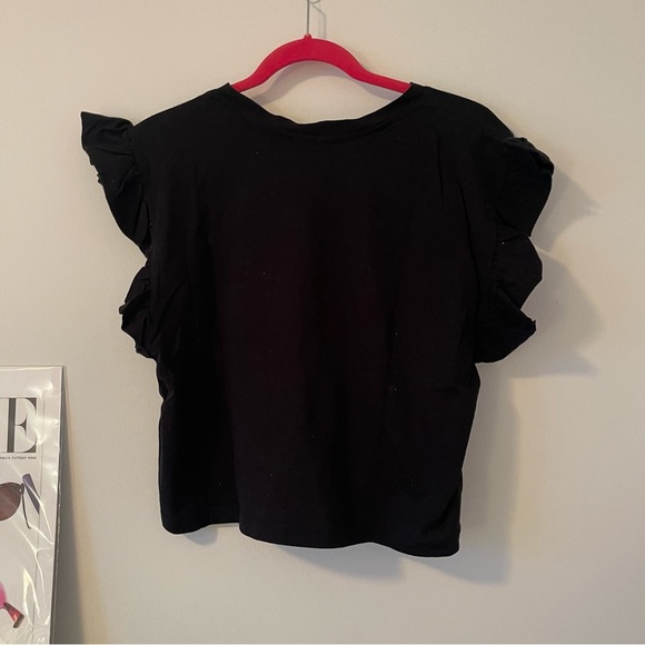 Zara Ruffle Sleeve Tshirt - Picture 7 of 8